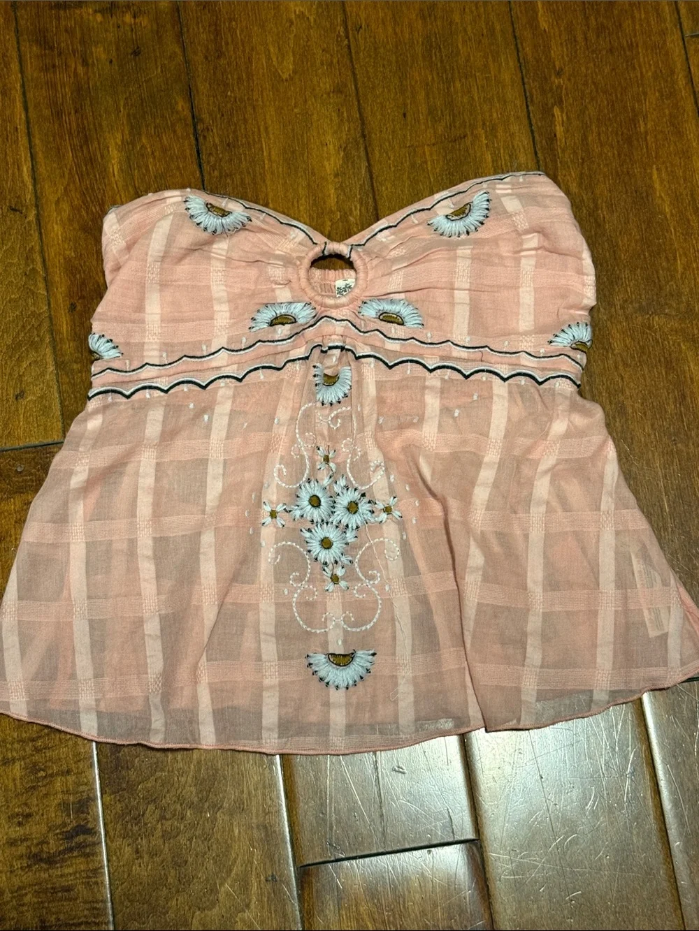 Free People Intimately Talk Back Pink Daisy Tube Top XS NWOT